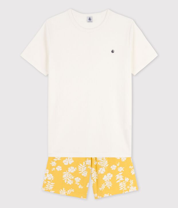 Boys' Cotton Short Pyjamas white/yellow