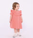 Babies' dress in broderie anglaise with short sleeves and a hearts motif