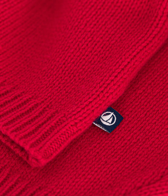 Babies' knitted jumper containing wool STOP red/MULTICO