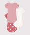 Babies short-sleeved heart-pattern cotton bodysuits - 3-pack variante 1