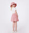 Children's floral cotton skirt CHARME pink/MARSHMALLOW white
