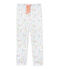 Girls' coordinating pyjama trousers ECUME white/ROSE pink/MULTICO
