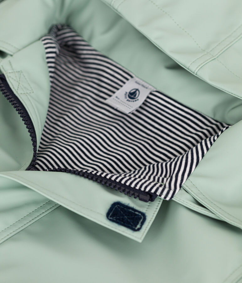 Children's unisex iconic recycled raincoat green