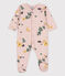 Babies' Floral Tube Knit Sleepsuit SALINE pink/MULTICO white