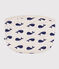 Babies' whale pattern cotton bag MONTELIMAR beige/MEDIEVAL blue