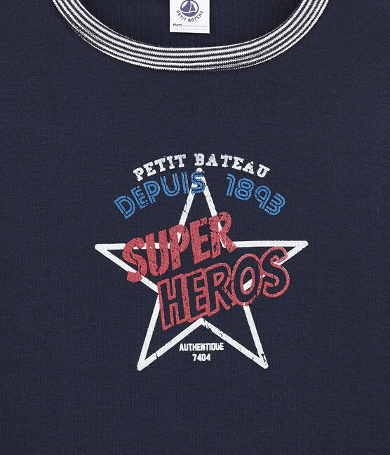 Little boy's long sleeved T-shirt SMOKING blue