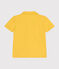 Boys' Short-Sleeved Cotton Polo Shirt NECTAR yellow