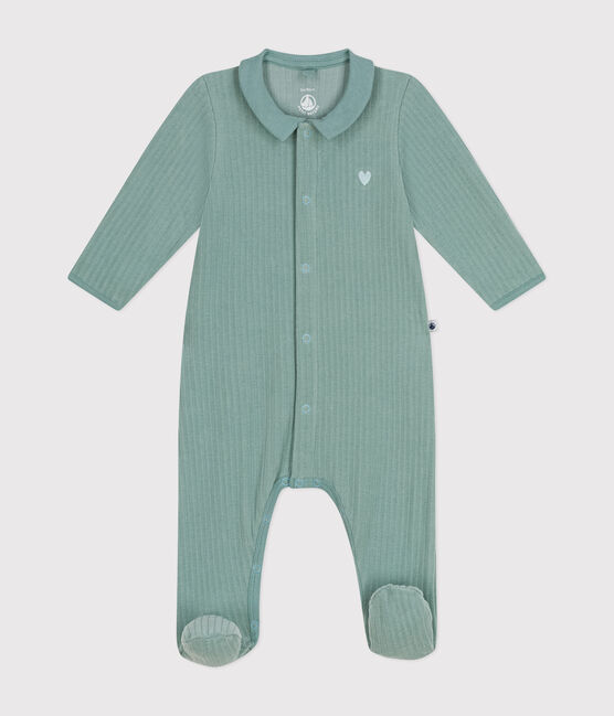 Babies' velour pyjamas PAUL green