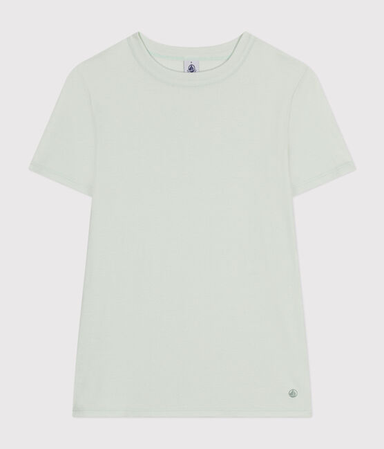 Women's Iconic T-shirt in plain cotton POOL blue