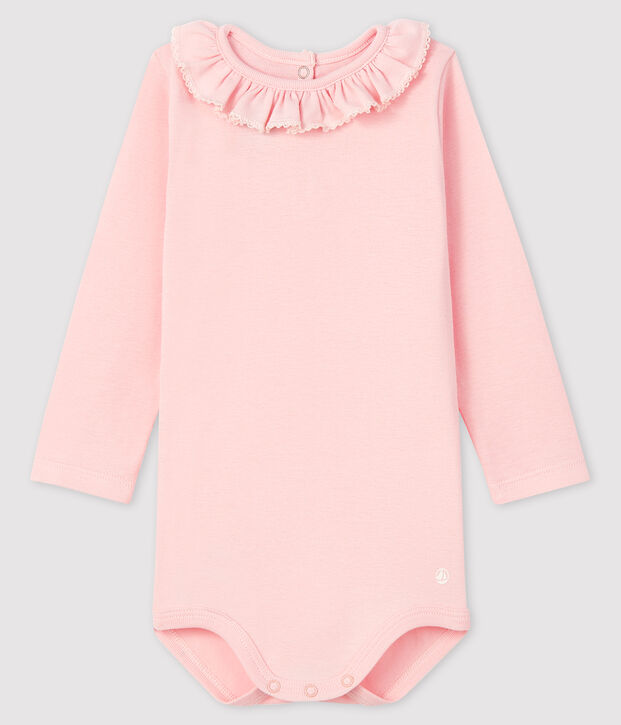 Baby girl's long-sleeved bodysuit pink