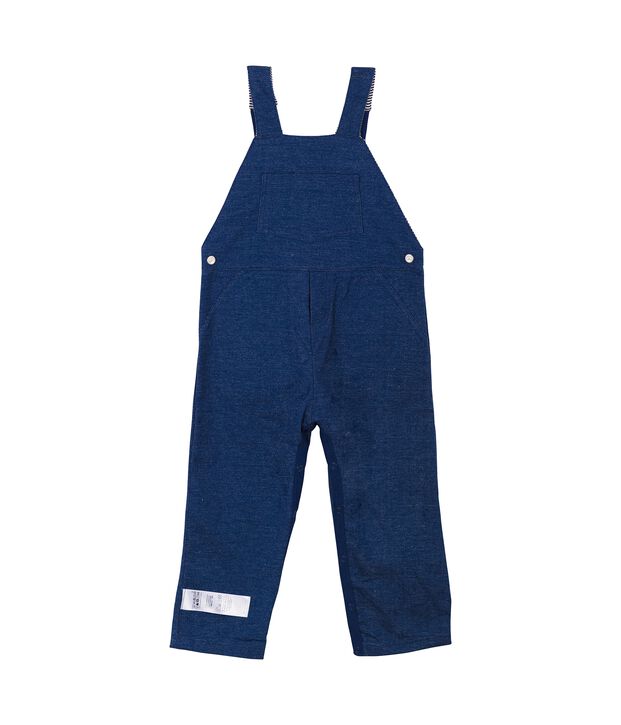Unisex baby long dungarees in denim look jersey blue/beige