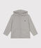 Boys' Cotton Rib Zip-Up Hoodie CHATON CHINE grey