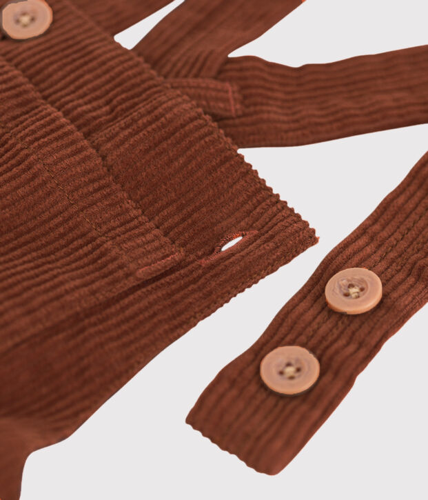 Babies' Large Corduroy Dungarees brown