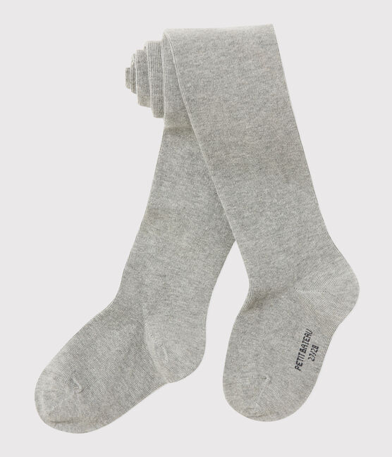 Pair of tights for baby girls SUBWAY CHINE grey