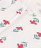 Girls' Floral Short-Sleeved Cotton Pyjamas MARSHMALLOW white/MULTICO white