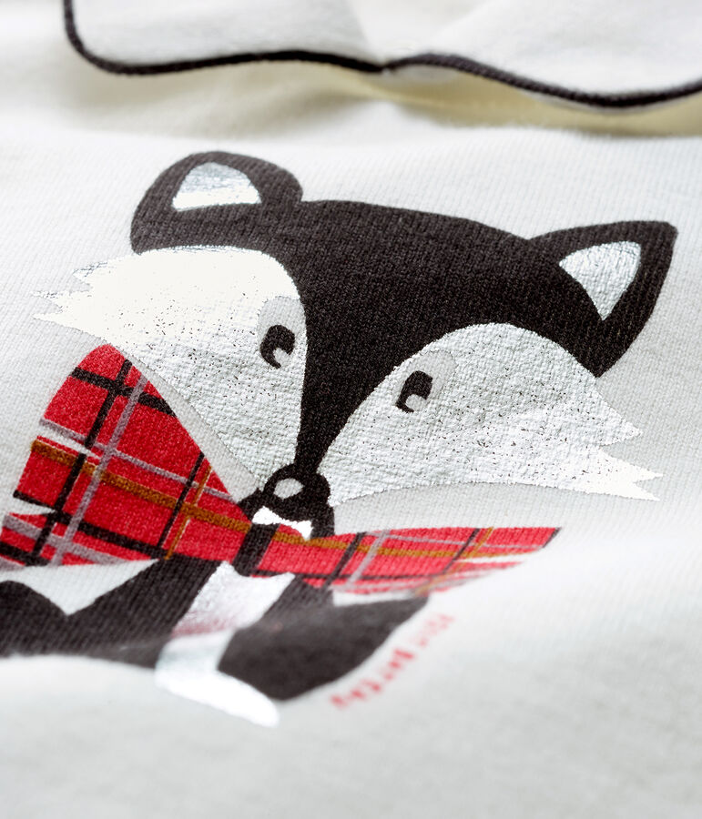 Baby Boys' Long-Sleeved T-Shirt with Collar white