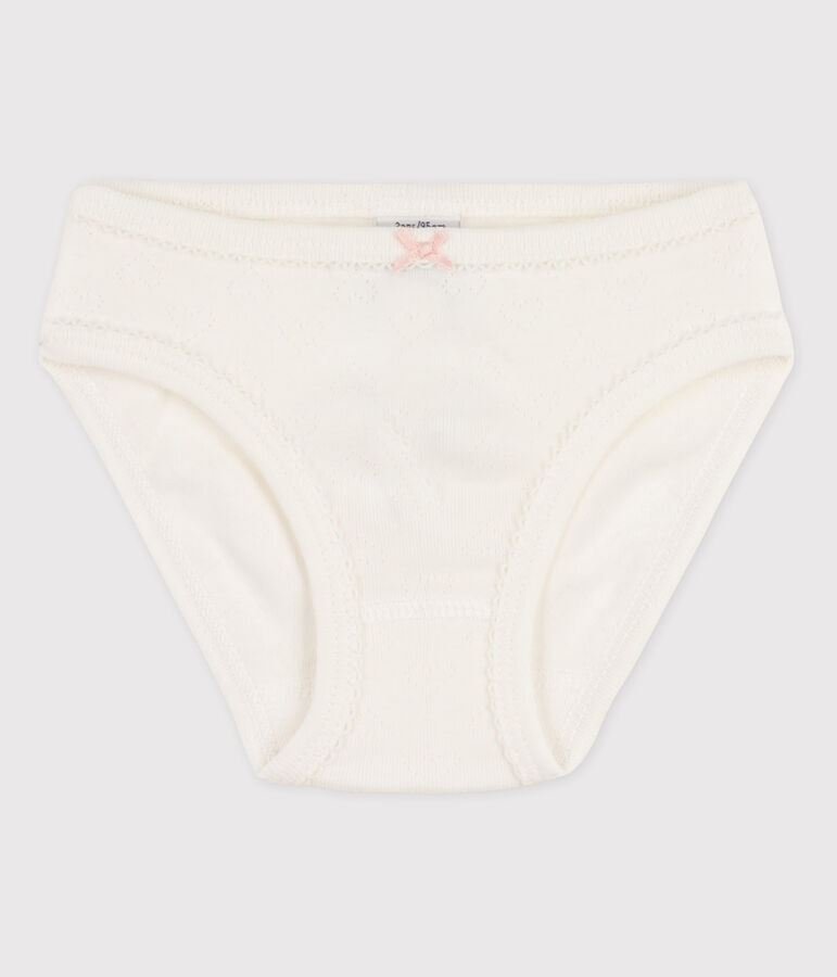 Girls' Cotton Briefs white