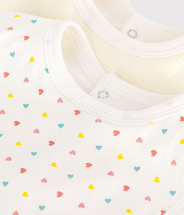 Printed cotton baby bibs - 2-Pack multicolor