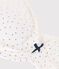 Girls' Spotted Cotton and Elastane Bra MARSHMALLOW white/EDNA