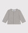 Babies' Fleece Cardigan CHATON CHINE grey