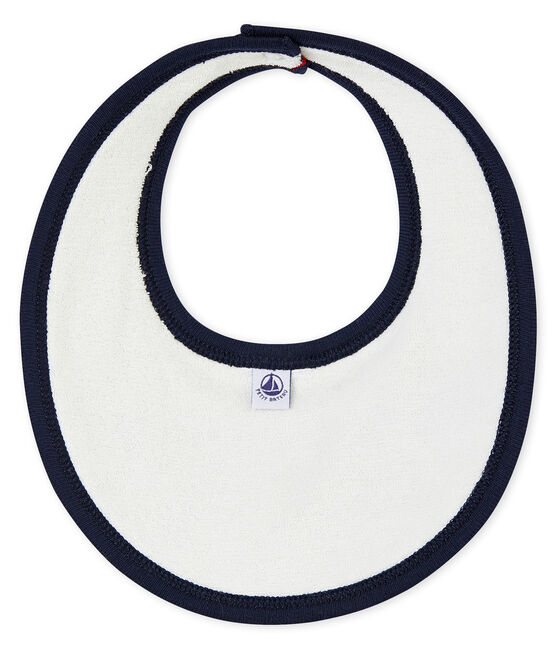 Baby boy's sailboat print bib SMOKING blue/MULTICO white