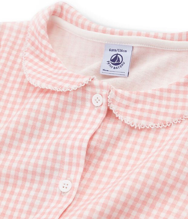 Girls' short Pyjamas white/pink