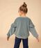Girls' plain terry velour sweatshirt BRUT green