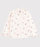 Children's long-sleeved heart-pattern cotton blouse AVALANCHE white/MULTICO