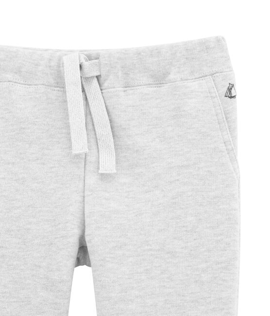 Boy's brushed cotton jogging trousers BELUGA CHINE grey