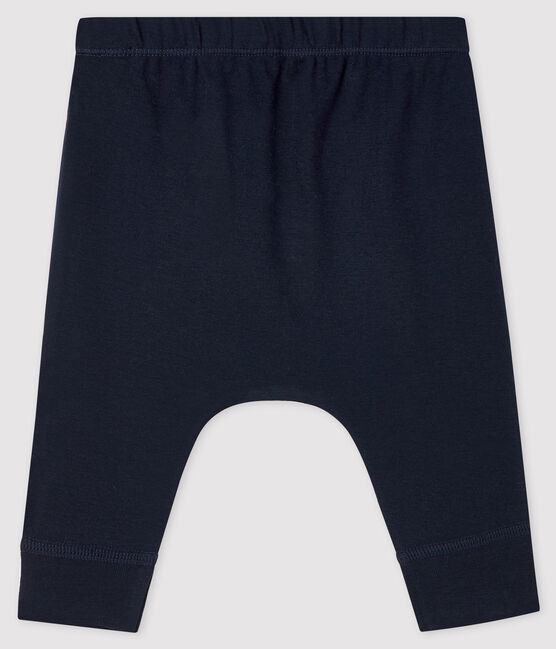 Babies' Ribbed Cat Head Leggings SMOKING blue