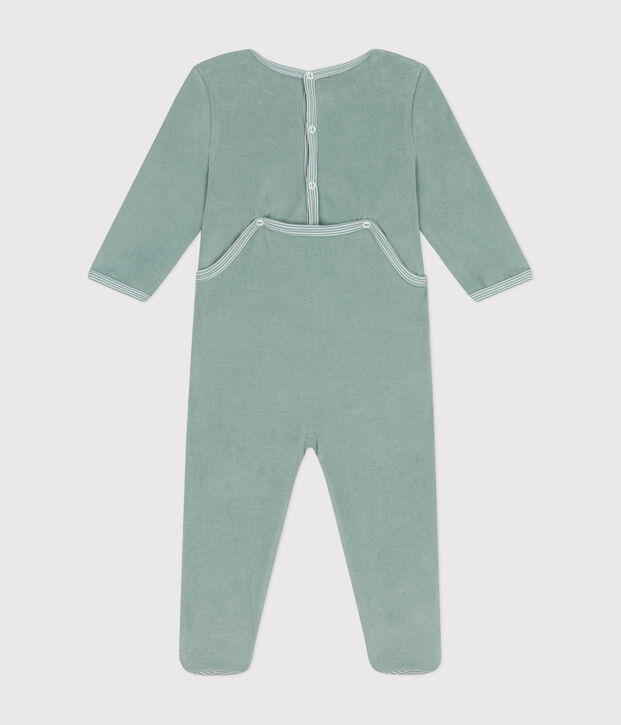 Babies' velour pyjamas green