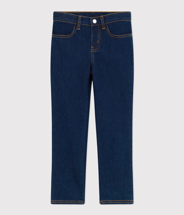 Girls' slim denim trousers blue