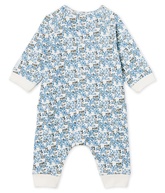 Baby Boys' Long Ribbed Jumpsuit MARSHMALLOW white/MULTICO CN