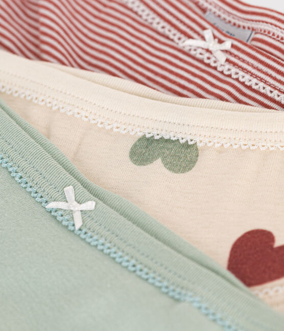 Children's High-Waisted Cotton Heart Knickers - 3-Pack variante 1