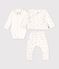 Babies' floral-print cotton set in a gift box Ecru/multicolor