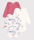 Babies' Paris Themed Long-Sleeved Cotton Bodysuits - 3-Pack