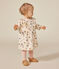 Babies' long-sleeved tube knit dress AVALANCHE white/MULTICO