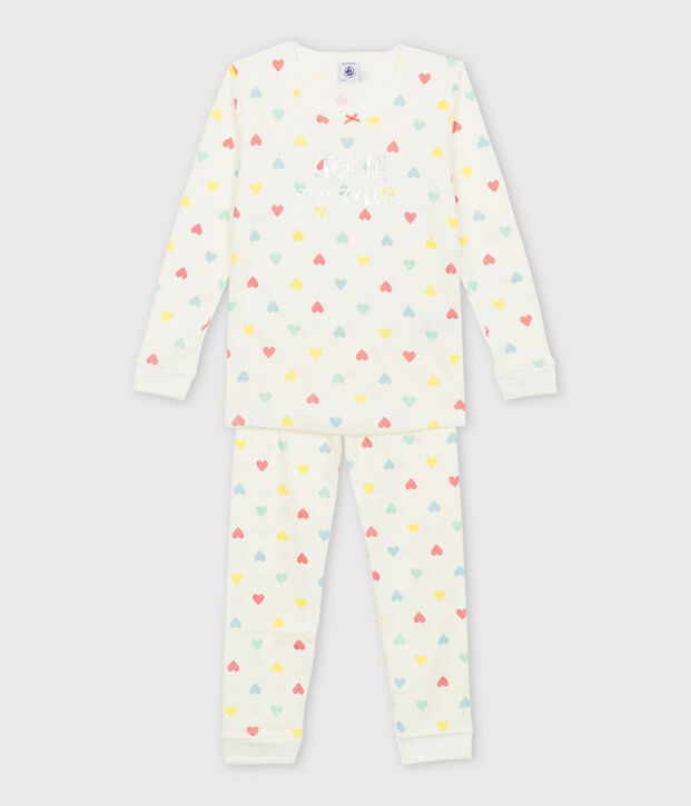 Girls' Snugfit Pyjamas white/multicolor