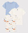 Boys' Short-Sleeved Cloud Patterned Cotton T-Shirts - 3-Pack variante 1