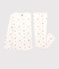 Girls' Floral Cotton Pyjamas MARSHMALLOW white/MULTICO white