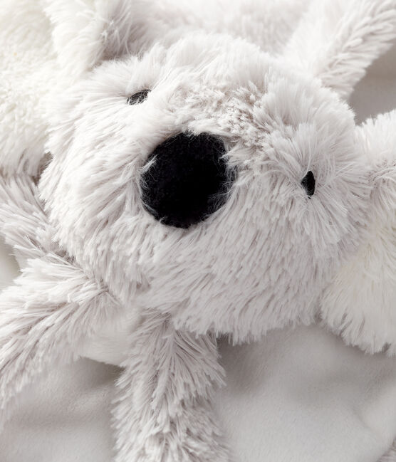 Babies' Ribbed Koala Comforter MARSHMALLOW white/GRIS grey