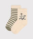 Babies' Cotton Jersey Camel Socks - 2-Pack