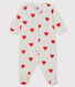 Baby Red Heart Fleece Sleepsuit