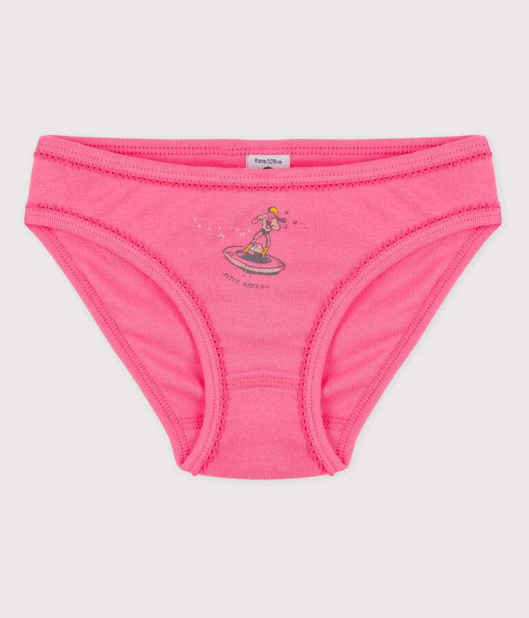 Girls' Cotton Briefs PETAL pink