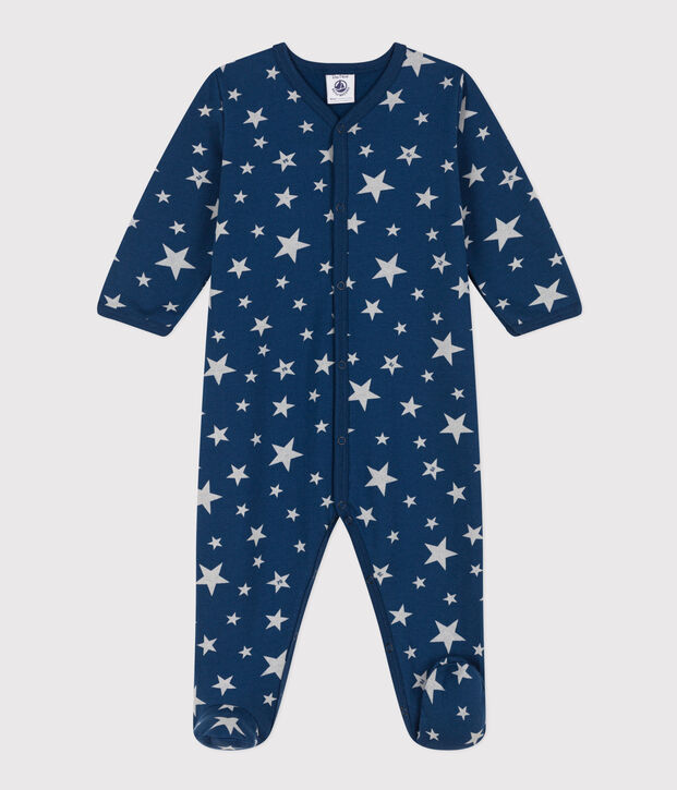 Glow-in-the-Dark Starry Fleece Pyjamas blue/white