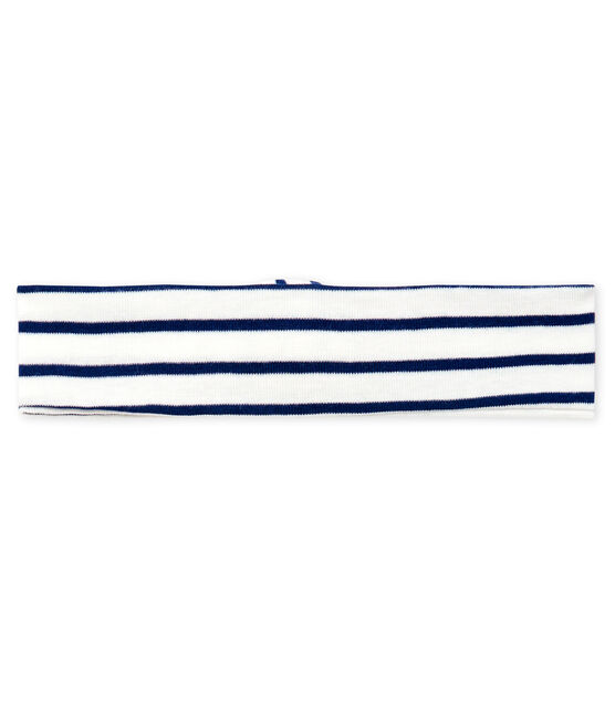 Baby Girls' Striped Headband MARSHMALLOW white/SMOKING blue