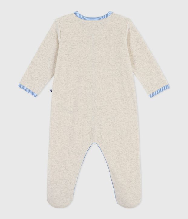Babies' plain velour pyjama suit MONTELIMAR CHINE