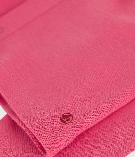 Babies' plain cotton cardigan PEONIA pink