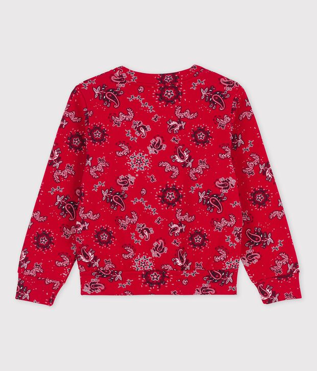 Girls' Fleece Sweatshirt red/multicolor