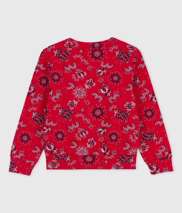 Girls' Fleece Sweatshirt TERKUIT red/MULTICO white